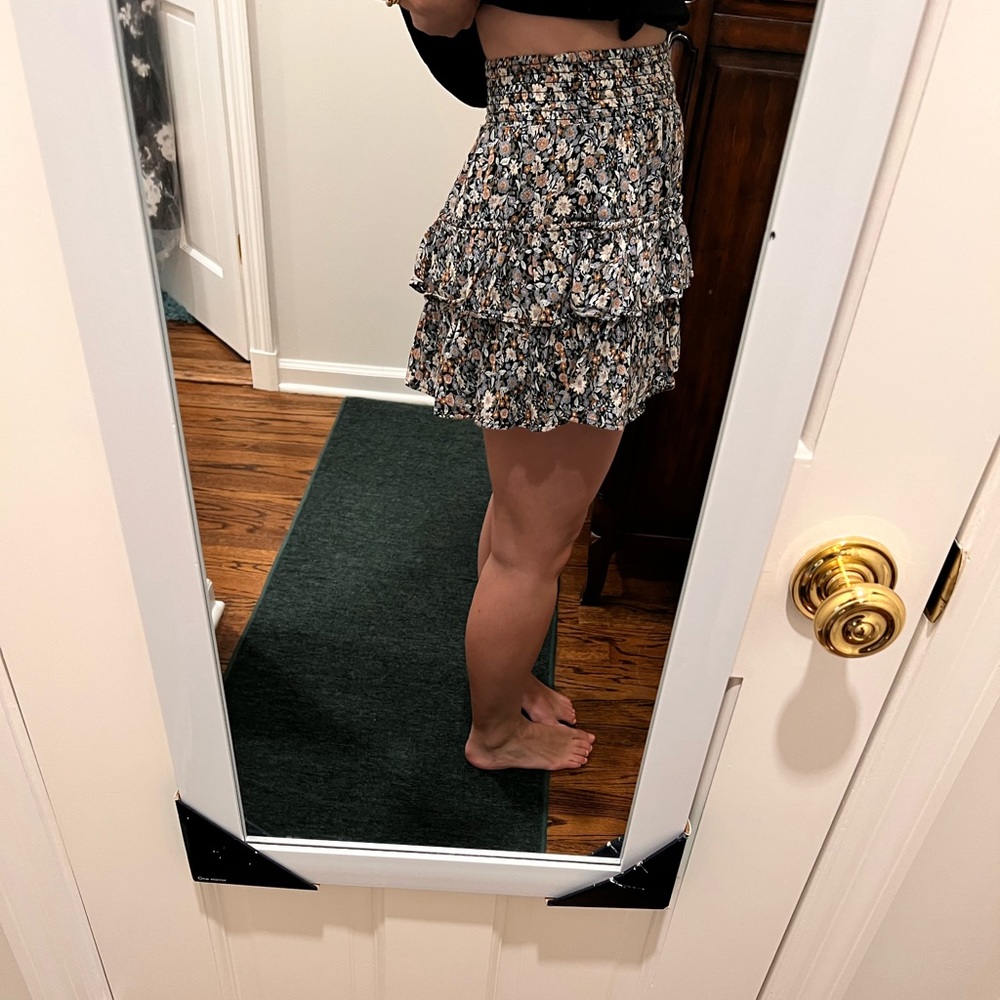 Smocked mini skirt